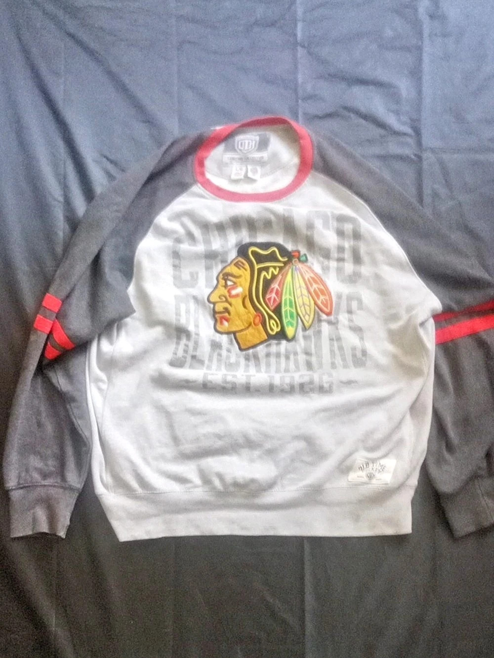 Chicago Blackhawks Baseball Jersey Blackhawks Jersey Gray Black